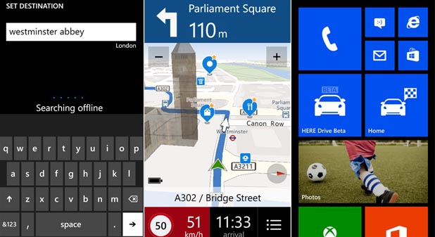 Here Drive: Navigations-App für alle WP8-Smartphones