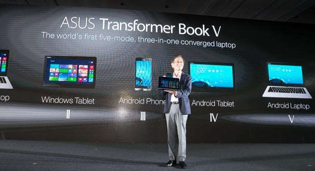 Transformer Book V: Laptop/Tablet-Hybrid mit Smartphone