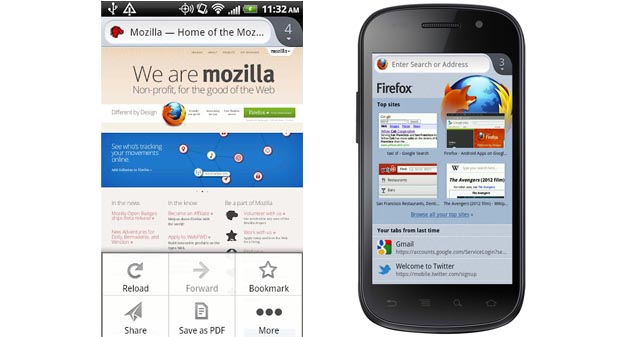 Firefox 14 für Android: Beta gestartet